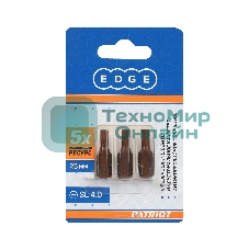 Бита EDGE by PATRIOT SL 4.0 мм, сталь S2, длина 25 мм, 3шт в блистере