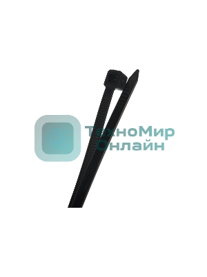 Нейлоновые стяжки Fortisflex КСС 4х370 черный 100 штук