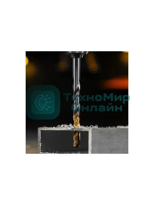 Сверло спиральное по металлу Denzel 6,5 x 100 мм, Р6М5, Golden Tip