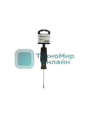 Отвертка Denzel PZ0x75 мм, S2, 3к рукоятка