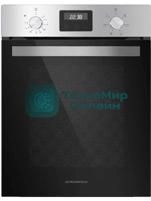 Шкаф духовой электрический Maunfeld EOEM516S, встраиваемый, 51л, дверца с 2 стеклами, нержавеющая сталь
