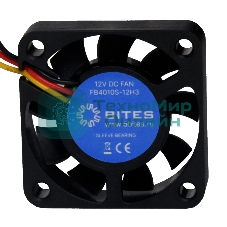 Вентилятор для корпуса 5bites FB4010S-12H3 черный, 40 x 40 мм, 6000 об/мин, 23 дБ, 3 pin