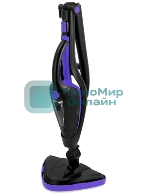 Швабра паровая Kitfort КТ-1051 1500Вт черный/фиолетовый