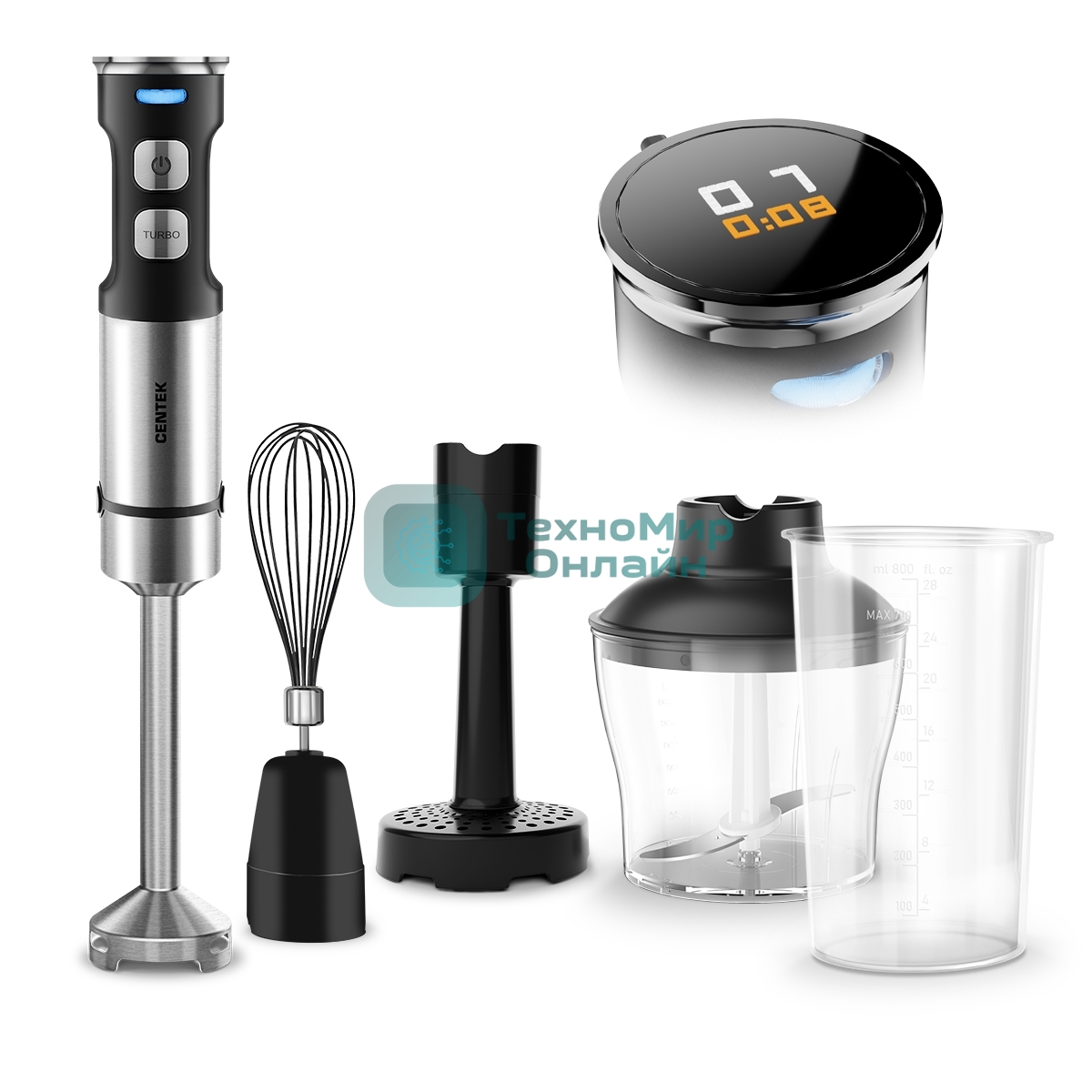 Блендер Centek CT-1366 (сталь)