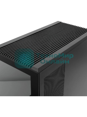 Компьютерный корпус без блока питания HSPD F711-TGbK-ARGB, Panoramic Full Tower, черный, TG, 0.7 SPCC, 4x120мм ARGB ATX, mATX, mITX 190/420/280мм 2x2.5