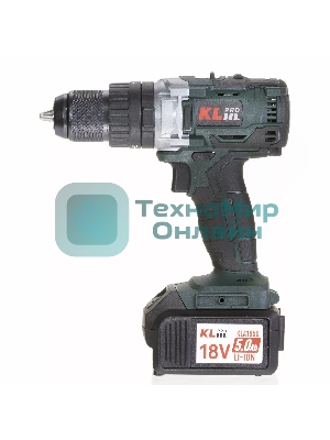 Дрель-шуруповерт Klpro KLDM18B-50, 18 В, 5 Ач, 60 Нм,  бесщеточный, ударный