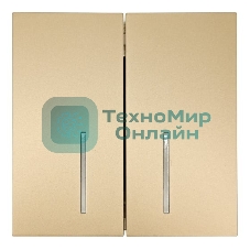 Выключатель LEZARD 704-3688-112QC 2-кл. с индик. СП ZIMA IP20 10А безвинт. зажим, зол.