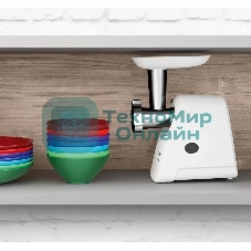 Мясорубка электрическая Bosch MFW2510W белый, 1500 Вт, 1.7 кг/мин, защита от перегрузки, насадки - 3