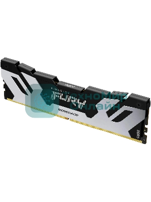 Оперативная память Kingston Fury Renegade, DDR5, 32Gb (1x32GB), 6400MHz, CL32, DIMM, радиатор, серебристый/черный