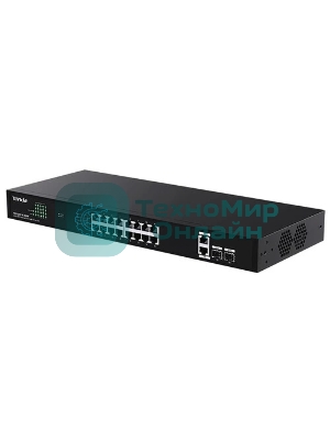 Коммутатор неуправляемый Tenda TEG1120P-16-250W PoE, 18 портов, 18x1 Гбит/с, PoE 16х30 Вт (до 250Вт), SFP 2x1 Гбит/с