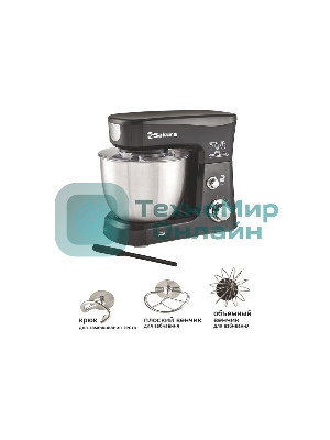 Миксер Sakura с чашей SA-6327BK планетарный