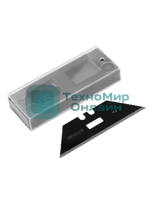 Нож-скребок складной Gross 78891, 19 мм, сменное лезвие, SK2, 5 запас. лезвий, алюмин. корпус, клипса