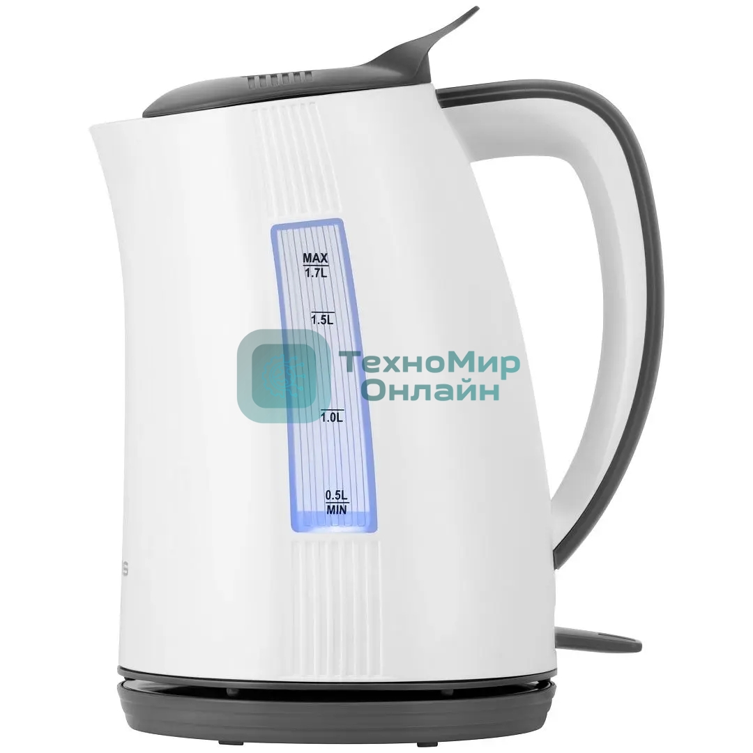 Чайник электрический Polaris PWK1708C Water Way Pro, белый/серый