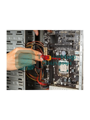 Диэлектрическая крестовая отвертка Deli DL513060 PH0х60 мм сталь Cr-V, сертификат VDE для работ под напряжением до 1000 В