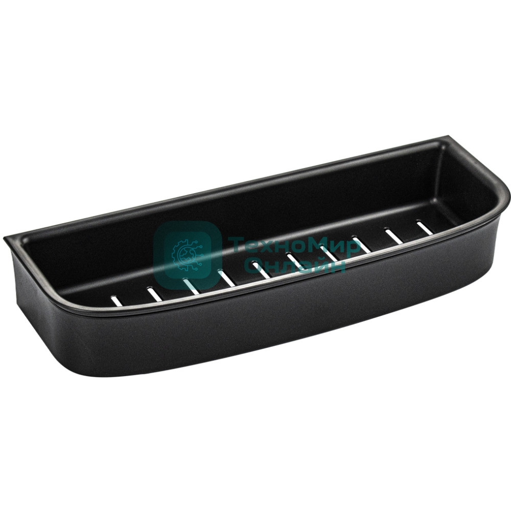 Полочка прямая из высокопрочного АБС пластика, ЧЕРНАЯ матовая, с вкладышем черного цвета BRIMIX 5676