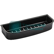 Полочка прямая из высокопрочного АБС пластика, ЧЕРНАЯ матовая, с вкладышем черного цвета BRIMIX 5676