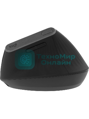 Мышь беспроводная/проводная Logitech MX Vertical графитовый, 4000 dpi, радиоканал, Bluetooth, USB, кнопки - 6