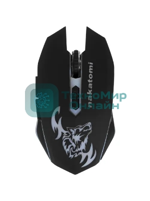 Мышь беспроводная Nakatomi MROG-15U черный, 1600 dpi, радиоканал, USB, кнопки - 6