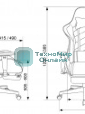 Кресло Бюрократ Zombie Drift/F серый/черный, экокожа, 120 кг, механизм качания, подставка для ног