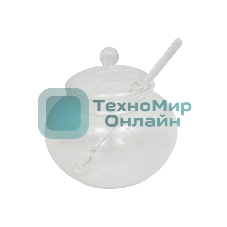 Сахарница стеклянная 350 мл Mallony DOLCE, со стеклянной ложечкой