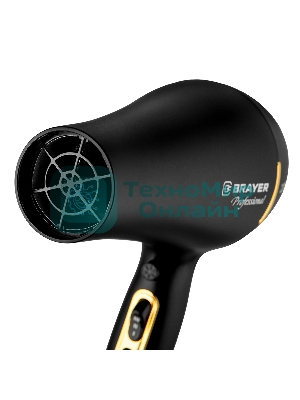 Фен BRAYER BR3010 черный/золотистый, 2200 Вт