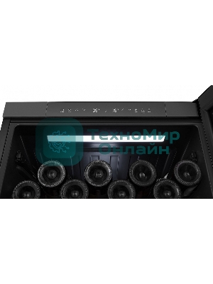 Встраиваемы е винный шкаф Gorenje WCU68F6BG4WF, объем 138 л, вместительность 46 бутылок, 4 полки, цифровой дисплей, Wi-Fi, LED освещение, защита от УФ-излучения, энергоэффективность А+, черный