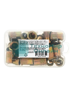 Заклепки резьбовые Denzel стальные, оцинкованные, М10, пластиковый кейс, 35 шт.