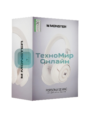 Беспроводные наушники MONSTER Persona SE ANC бежевый, полноразмерные, Bluetooth, активное шумоподавление, до 70 ч
