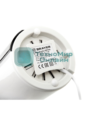 Кофемолка BRAYER BR1182, 2 ножа для мяг. и твер., 70 г.,Мощн. 200 Вт, Пластик. корп, нажатием на кр