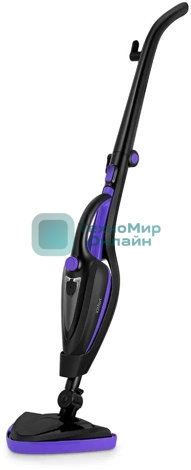 Швабра паровая Kitfort КТ-1051 1500Вт черный/фиолетовый