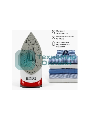 Утюг Atlanta ATH-5582 черный/красный, 2600 Вт, 35 г/мин, 90 г/мин, 350 мл