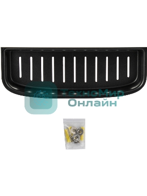 Полочка прямая из высокопрочного АБС пластика, ЧЕРНАЯ матовая, с вкладышем черного цвета BRIMIX 5676