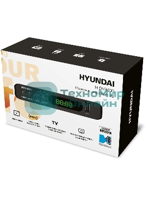 Приставка для цифрового ТВ Hyundai H-DVB500 черный, DVB-T2, DVB-T, DVB-C, HDMI, USB 2.0 х2
