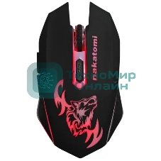 Мышь беспроводная Nakatomi MROG-15U черный, 1600 dpi, радиоканал, USB, кнопки - 6