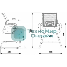 Кресло Бюрократ CH-695N-AV/DG/TW-11 серый/черный, экокожа, 120 кг, механизм качания