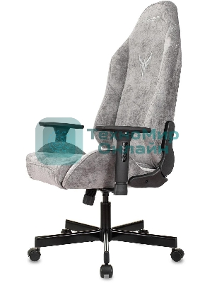 Кресло Бюрократ Knight N1 Fabric серый, ткань, 120 кг, механизм качания