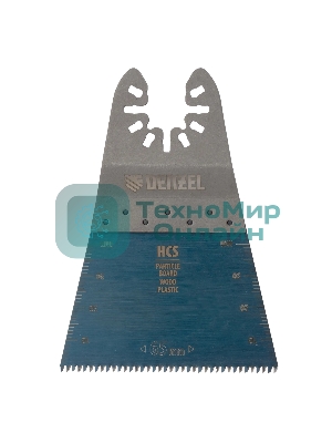 Насадка для МФИ Denzel режущая прямая, HCS, по дереву, ламинату, 65 х 1,8 мм, крупный зуб