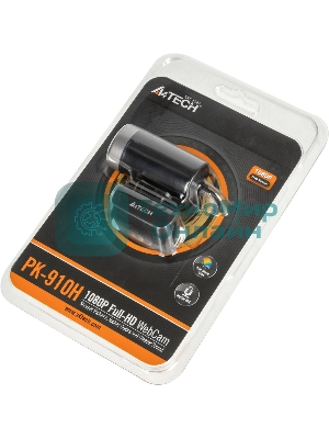 Веб-камера A4Tech PK-910H 1920x1080, 30 кадр/с, USB Type-A, микрофон (шумоподавление), универсальное крепление