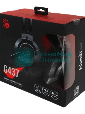Гарнитура Bloody G437 чёрный, проводная, подсветка