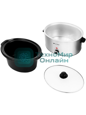 Медленноварка Kitfort КТ-208 4.5л 280Вт серебристый/черный