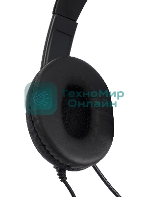 Наушники с микрофоном Oklick HS-M400 черный 1.8м накладные оголовье