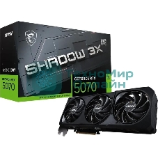 Видеокарта MSI PCI-E RTX 5070 12G SHADOW 3X OC NVIDIA GeForce RTX 5070 12Gb 192bit GDDR7 2542/28000 HDMIx1 DPx3 HDCP Ret
