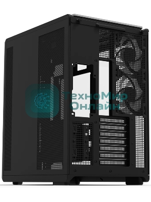Компьютерный корпус ZALMAN MidTower P60 black (ATX, без БП, 2xUSB 3.0+USB Type C, 5x120мм ARGb) (Zalman P60 Black)