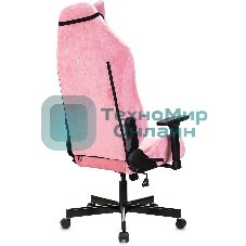 Кресло Knight N1 Fabric розовый, велюр, 120 кг, механизм качания