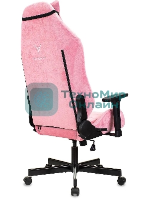 Кресло Knight N1 Fabric розовый, велюр, 120 кг, механизм качания