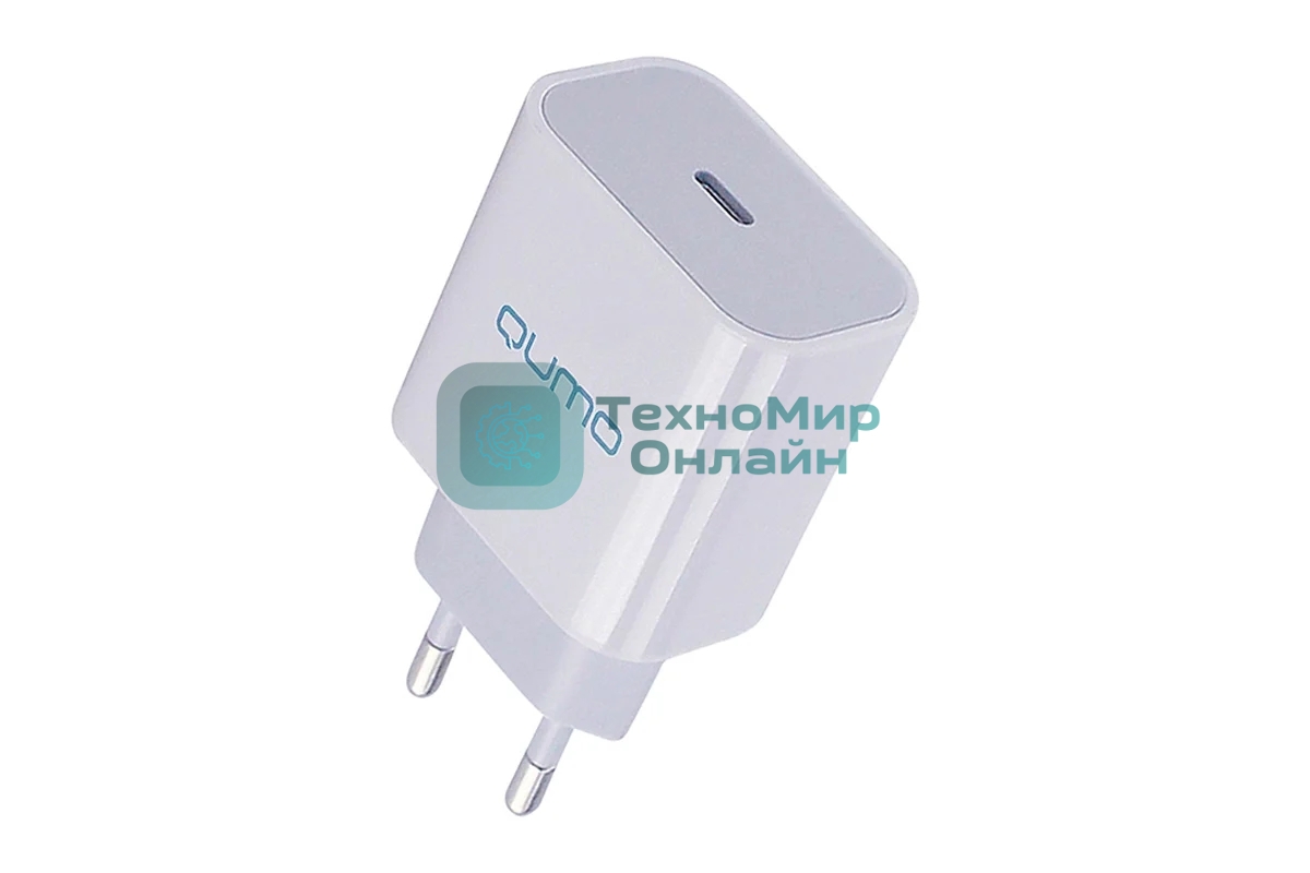 Сетевое зарядное устройство Qumo Energy light (Charger 0051) PD 20W, 1USB, Type-C, белый