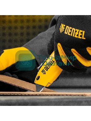 Нож строительный Denzel 19 мм, сменное трапециевидное лезвие, SK4, алюминиевый корпус, торцевой зажим