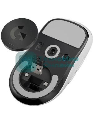 Мышь беспроводная Logitech G PRO X SUPERLIGHT белый, 25600 dpi, радиоканал, USB, кнопки - 5