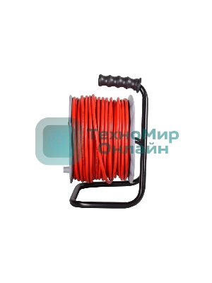 Удлинитель силовой Ресанта СУ-3х1,5-50/2 (61/118/12) 3x1.5кв.мм 4розет. 50м ПВС катушка красный