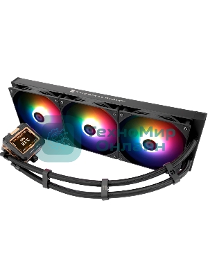 Водяное охлаждение для процессора Thermalright Frozen Warframe 420 ARGB (420мм, LED, Black, ARGB/Fans: 3x140мм, 88.7CFM, 29.8dBA, 1750RPM/Pump height 60мм, 23dBA, 3000RPM, Rad thickness 27мм/S: 1851, 1700, 1200, 115X, 2011, 2066, AM5, AM4)